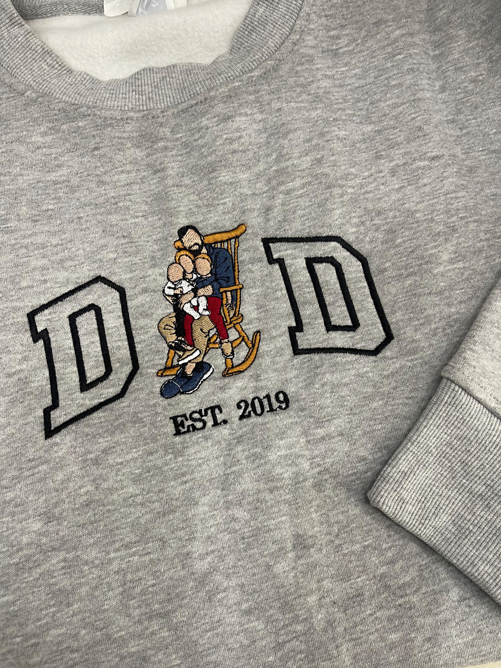 Embroidered sweatshirt, Custom embroidered photo shirt, custom embroidered tshirt, Custom embroidered photo