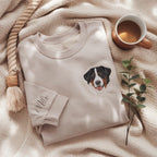 Embroidered Cavalier King Charles Spaniel Sweatshirt, Custom Pet Portrait Gift
