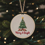 Personalized Letter Name Hand Embroidered Christmas Ornament, Custom Initial Christmas Ornaments, Tree Decor, Unique Christmas Gift