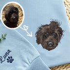 Embroidered Cavalier King Charles Spaniel Sweatshirt, Custom Pet Portrait Gift