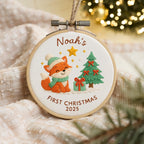Personalized Baby's 1st Christmas Ornament, Embroidered Keepsake Bauble Gift, Personalized Keepsake Gift Bauble, Baby Christmas Gift