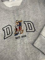 Embroidered dad sweatshirt, Custom embroidered father tshirt, custom father embroidered tshirt, Custom embroidered photo, sweatshirt