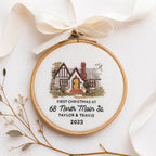 Personalized New Home Embroidered Christmas Ornament: Custom Photo