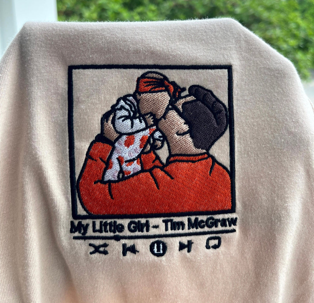 Embroidered photo shirt, Custom embroidered photo shirt, custom father embroidered tshirt, Custom embroidered photo