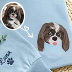 Embroidered Jackapoo Sweatshirt, Custom Pet Portrait Dog Memorial Gift