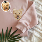 Custom Embroidered French Bulldog Sweatshirt, Personalized Pet Portrait
