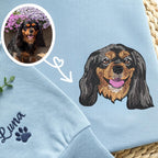 Embroidered Jackapoo Sweatshirt, Custom Pet Portrait Dog Memorial Gift