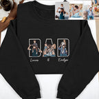 Dad Portrait Custom Embroidered Hoodie, Custom Photo Embroidered Sweatshirt For Dad, New Dad Shirt, Fathers Day Gifts, Gift For Husband