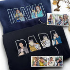 Custom PAPA Photo Embroidery Sweatshirt, Dad Portrait Custom Embroidered Hoodie, Custom Dad Hoodie, Memorial Shirt Gifts For Dad