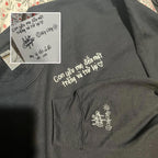 Custom Your Handwriting Embroidered Sweatshirt - Embroider Couple Message Sweater - Couple Matching Sweaters - Personalized Gift For Him Her