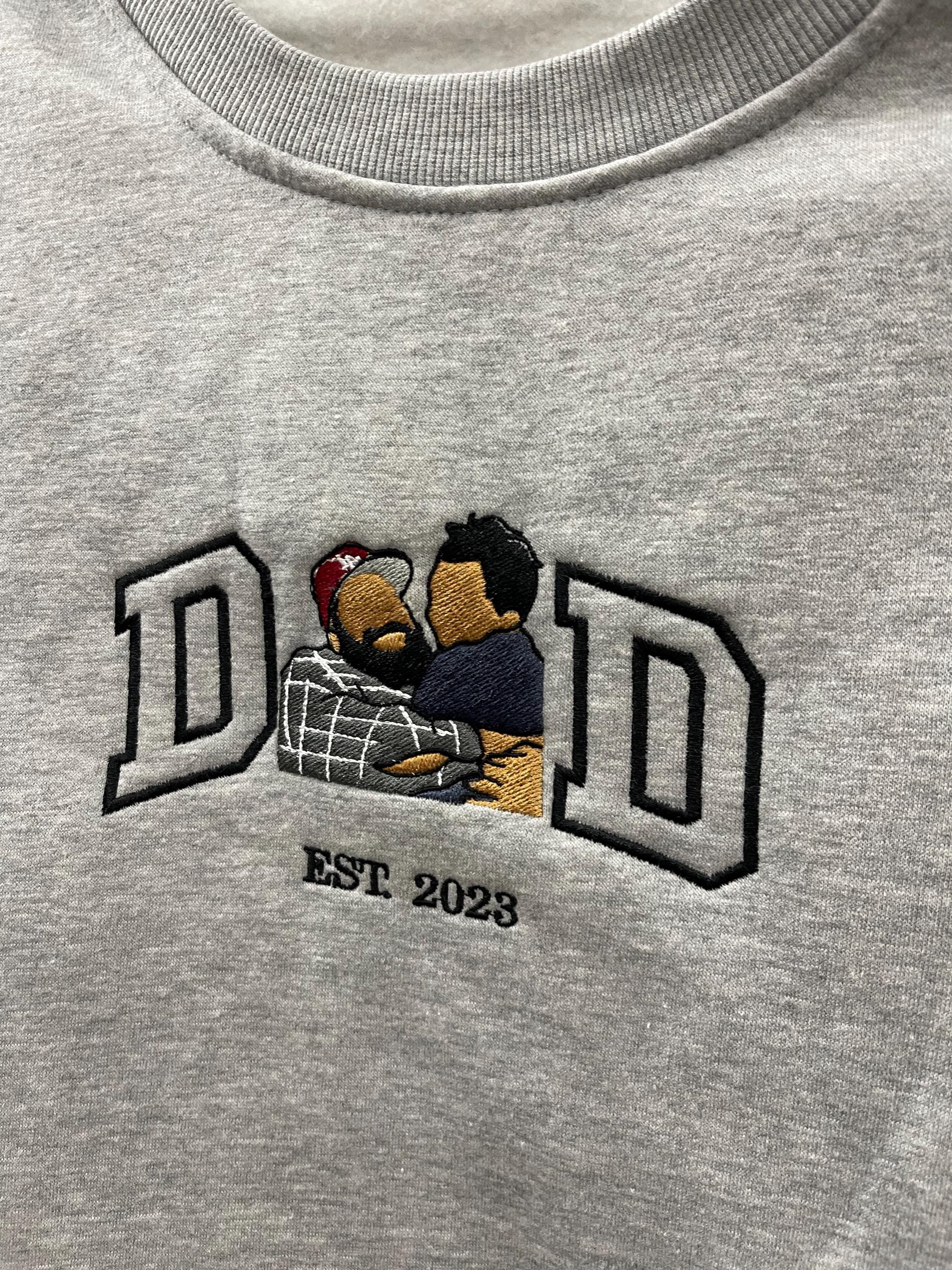 Mom sweatshirt, Custom embroidered mama shirt, mom shirt, Grandpa Shirt With Date, Mama Est Year Shirt, Gift For New Dad Mom