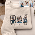 Dad Portrait Custom Embroidered Hoodie, Custom Photo Embroidered Sweatshirt For Dad, New Dad Shirt, Fathers Day Gifts, Gift For Husband