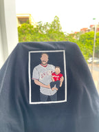 Embroidered photo shirt, Custom embroidered photo shirt, custom father embroidered tshirt, Custom embroidered photo