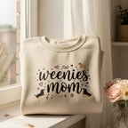 Embroidered Dachshund Mom Sweatshirt, Weenie Dog Crewneck