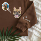 Embroidered Shih Tzu Sweatshirt, Custom Pet Portrait, Dog Memorial Gift