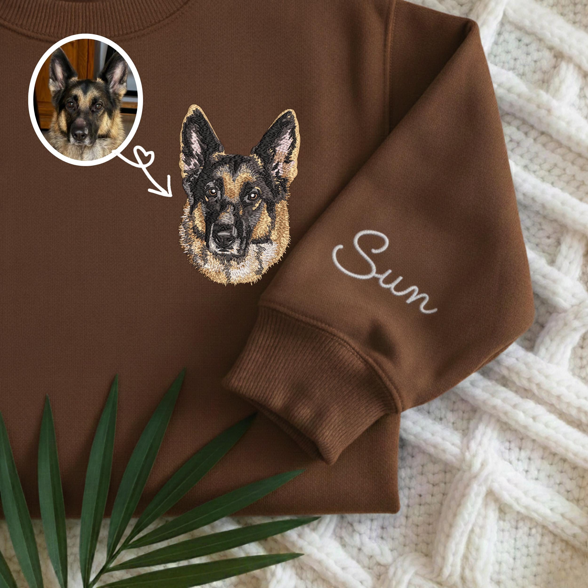 Embroidered Welsh Corgi Sweatshirt, Custom Pet Portrait, Dog Memorial Gift