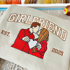 Custom Embroidered Portrait from Photo Sweatshirt, Valentines Couple Portrait, Wedding Portrait Matching Couple,Anniversary Gift,Family Gift