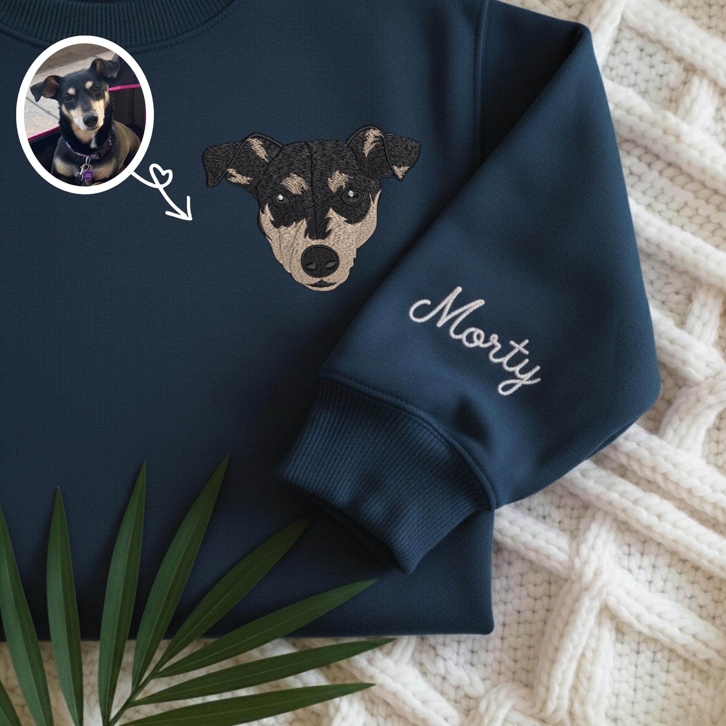 Custom German Shepherd Embroidered Sweatshirt, Personalized Dog Memorial Gift
