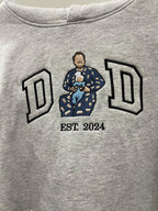 Mom sweatshirt, Custom embroidered mama shirt, mom shirt, Grandpa Shirt With Date, Mama Est Year Shirt, Gift For New Dad Mom