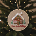 Personalized Letter Name Hand Embroidered Christmas Ornament, Custom Initial Christmas Ornaments, Tree Decor, Unique Christmas Gift