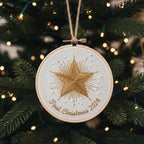 Personalized Baby's First Christmas Train Hand Embroidered Ornament, Handmade Holiday Decor, 2025 Gift for New Baby,Custom Christmas Gift