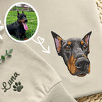 Embroidered Jackapoo Sweatshirt, Custom Pet Portrait Dog Memorial Gift