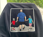 Embroidered sweatshirt, Custom embroidered photo shirt, custom embroidered hoodie shirt, Custom embroidered photo