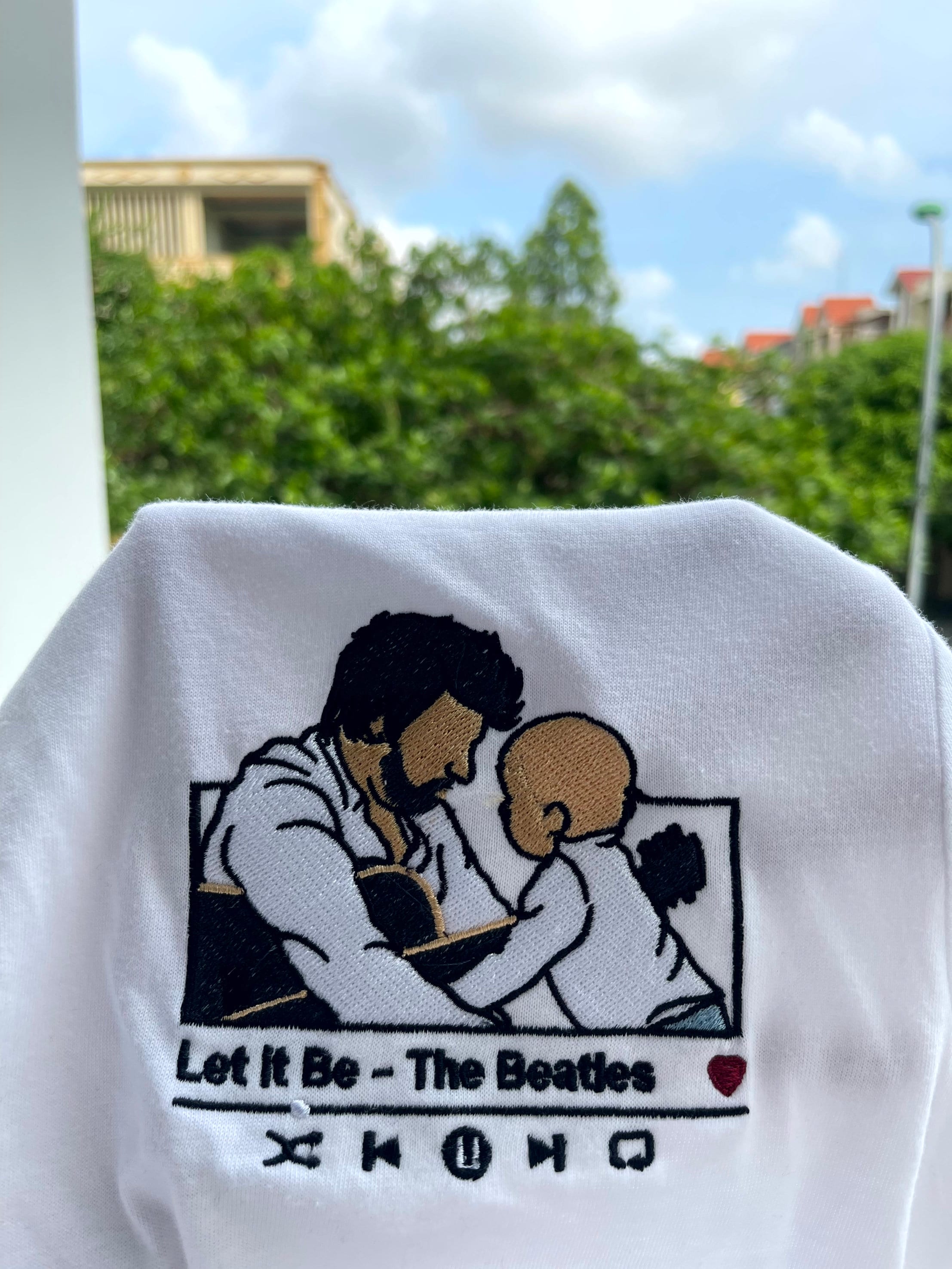 Embroidered dad shirt, Custom embroidered father tshirt, custom father embroidered tshirt, Custom embroidered photo