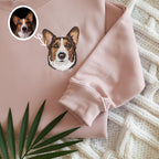 French Bulldog Embroidered Sweatshirt, Custom Pet Portrait Gift