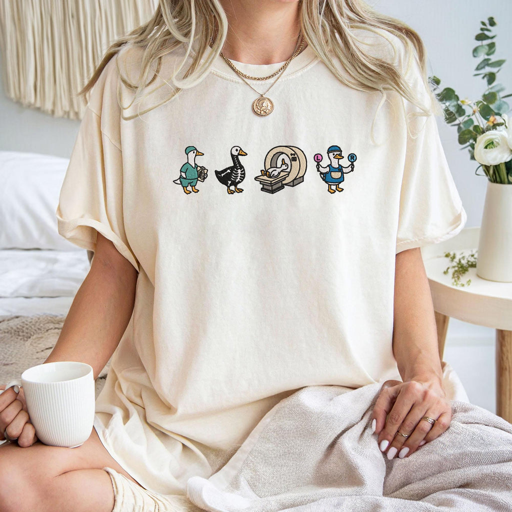 Embroidered Radiologic Technologist Goose Shirt, Simple Medical Sweatshirt, Radiologist T-Shirt, Rad Tech Crewneck, Gift Radiography Geese