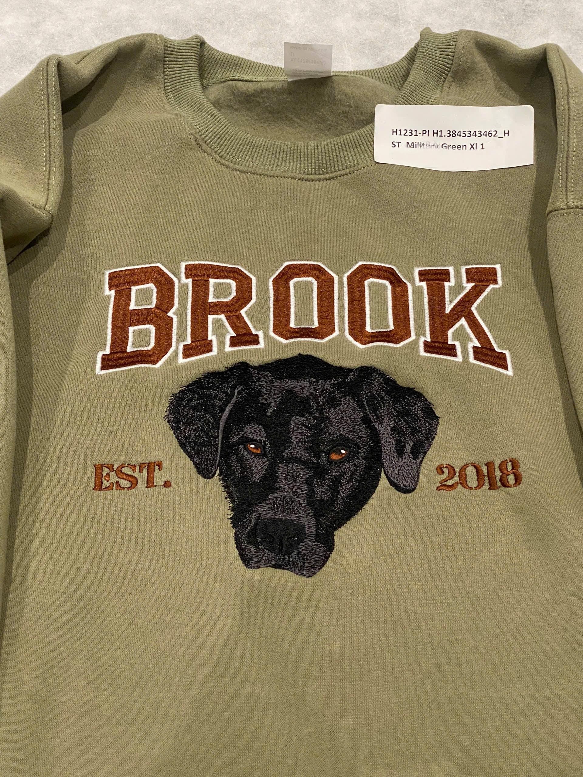 Embroidered Cat Mom Sweatshirt, Custom Cat Est Hoodie, Personalized Cat Lover Gifts, Shirt Pet Portrait Gift, Birthday Gift For Pet Mom