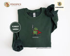 Huzzah Frog Sweatshirt, Embroidered Gildan 18000, Funny DnD Pullover, Renaissance Faire Frog Crewneck, Medieval Fantasy Gamer Gift