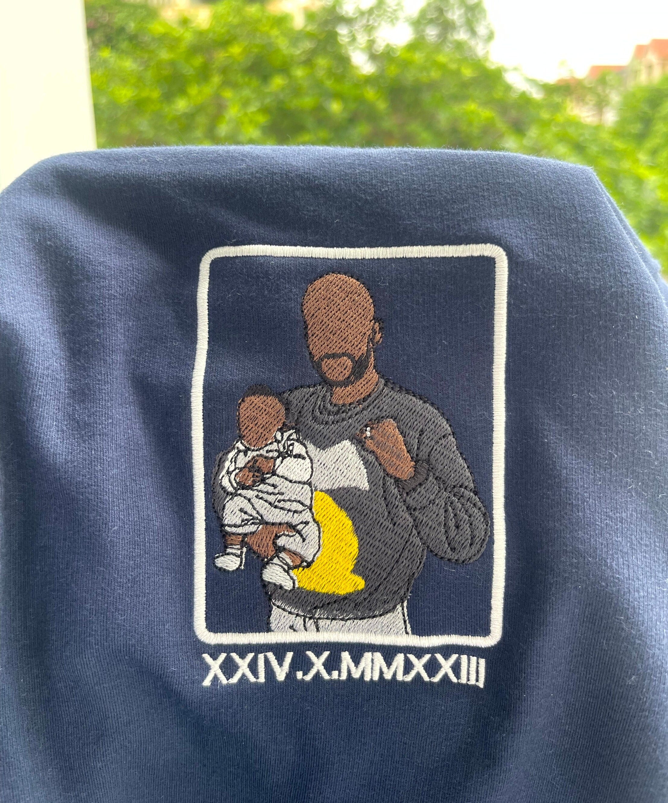 Embroidered sweatshirt,Personalized photo shirt, Custom embroidered photo shirt, custom photo embroidered shirt