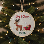 Personalized Letter Name Hand Embroidered Christmas Ornament, Custom Initial Christmas Ornaments, Tree Decor, Unique Christmas Gift