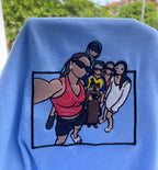 Embroidered family photo sweatshirt, your own photo shirt, custom embroidered photo shirt, custom photo embroidered shirt
