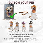 Custom Embroidered Halloween Dog Sweatshirt: Witch Costume, Personalized Pet Portrait