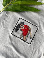 Valentines day gift, Custom embroidered photo shirt, custom embroidered tshirt, Custom embroidered photo, couples shirt