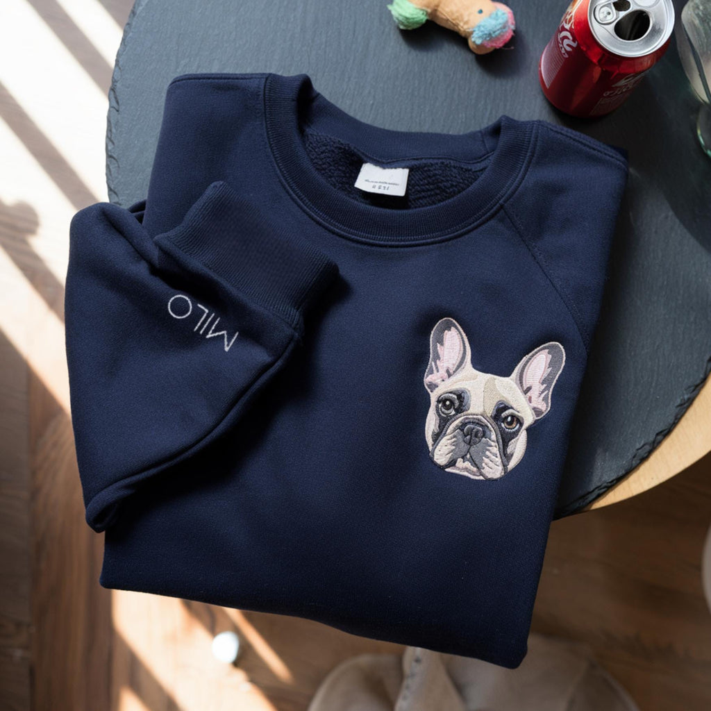 Embroidered Welsh Corgi Sweatshirt, Custom Pet Portrait, Dog Memorial Gift