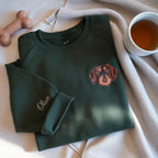 Custom Pet Portrait Embroidered Sweatshirt, Dog Memorial Gift