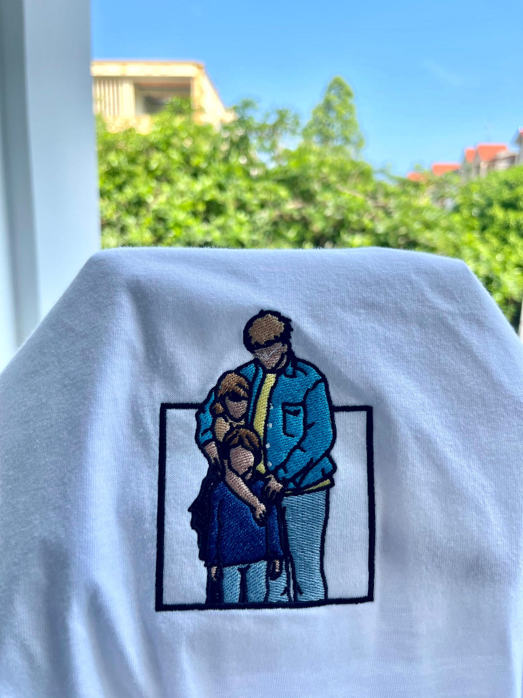 Embroidered sweatshirt,Personalized photo shirt, Custom embroidered photo shirt, custom photo embroidered shirt