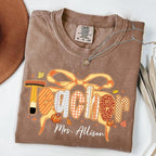 Comfort Colors Teacher Shirt, Personalized Teacher Shirt, Fall Kindergarten Shirt, Back to School Shirt, Custom Halloween Teacher Tee