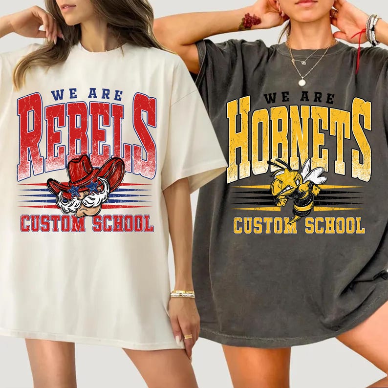 School Mascot Shirts, Team Shirt, We Are Mascot School Tee, Custom Spirit Wear, Spirit Shirt, Game Day Shirt, Sports Team Mascot Shirt
