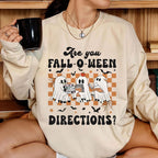 Teacher Comfort Colors Halloween Shirt, Spooky Cute Ghost Teacher TShirt, Are You Fall-O-Ween Directions T-Shirt, Funny Fall Halloween Tee