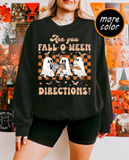 Teacher Comfort Colors Halloween Shirt, Spooky Cute Ghost Teacher TShirt, Are You Fall-O-Ween Directions T-Shirt, Funny Fall Halloween Tee