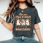 Teacher Comfort Colors Halloween Shirt, Spooky Cute Ghost Teacher TShirt, Are You Fall-O-Ween Directions T-Shirt, Funny Fall Halloween Tee