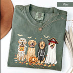 Golden Retriever Halloween T Shirts, Halloween shirt comfort colors with dog, Halloween Dog Shirt, Dog Lover Gift, Dog Halloween Shirt