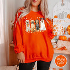 Golden Retriever Halloween T Shirts, Halloween shirt comfort colors with dog, Halloween Dog Shirt, Dog Lover Gift, Dog Halloween Shirt