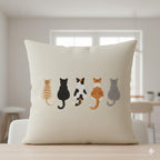 Friends Cat Embroidery Design Fill Stitch Cute Cats Machine Embroidery Files 4 Sizes Instant Download - image 4