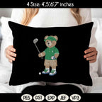 Golf Bear Embroidery Design, Golf Embroidery Design, Cozy Game Day Embroidery, Sport Bear Embroidery Design File, Digital Download - image 3