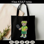 Pickleball Boy Bear Embroidery Design, Pickleball Embroidery Design, Cozy Game Day Embroidery, Sport Bear Embroidery, Digital Download - image 3